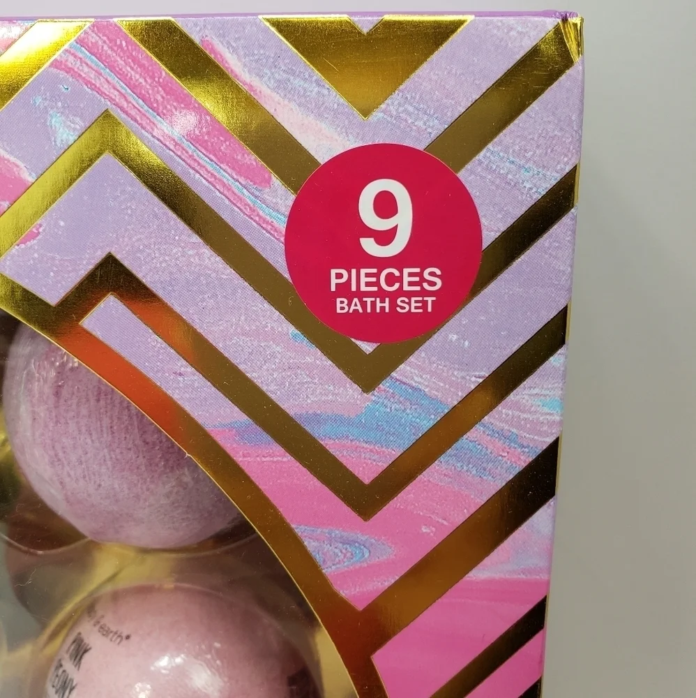 Scented Bath Bomb Set Multicolored Ball Shape Bombs 9 Pack